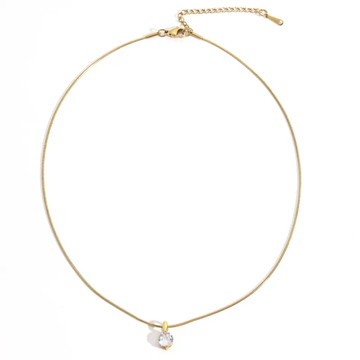 Cadena cristina con zirconia