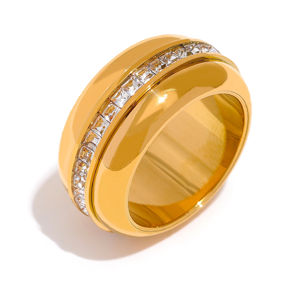 Anillo giratorio con zirconias