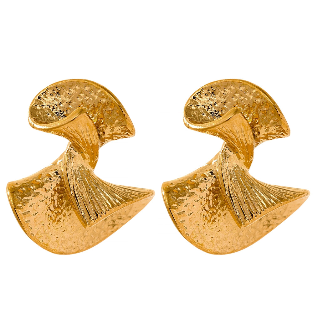 Pendientes de doblez irregular Tamara